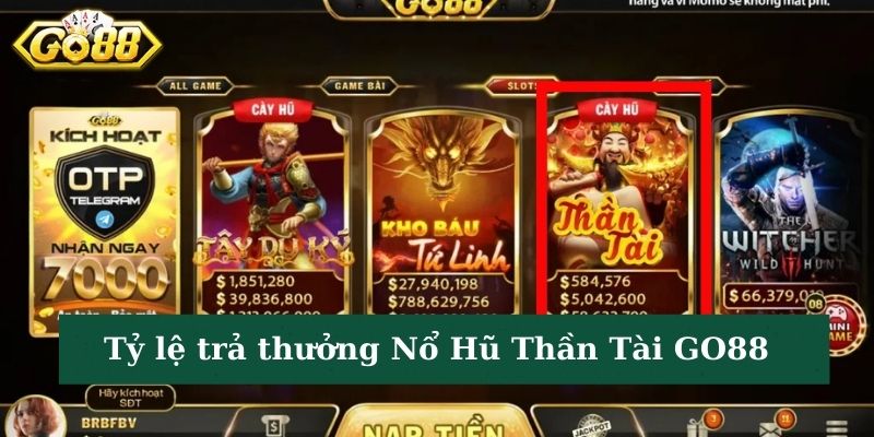 Trả thưởng Nổ Hũ Thần Tài GO88